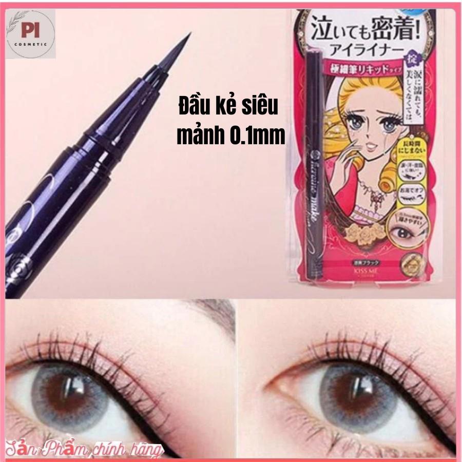 Kẻ mắt Kiss Me hàng Auth kẻ mắt nước lâu trôi không lem, bút kẻ mắt chống nước