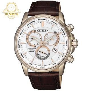 Đồng hồ Nam Citizen Eco Drive Chronograph, kính shapphire, dây da BL8153-11A