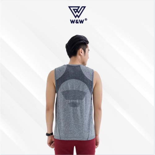 Áo Ba Lỗ Nam Tanktop W&amp;W Siêu Mát, Thấm Hút Mồ Hôi, Co Giãn Tốt Dùng Tập Gym, Chạy Bộ, Thể Dục Thể Thao Cho Nam, WUS04