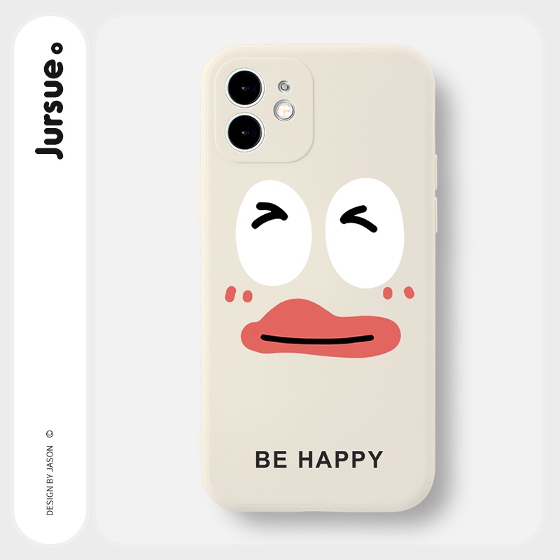 Ốp lưng JURSUE hoạt hình cặp đôi dễ thương đẹp Cho iPhone 14 13 12 11 Pro Max SE 2020 X XR XS 8 7 ip 6S 6 Plus kute Y2146