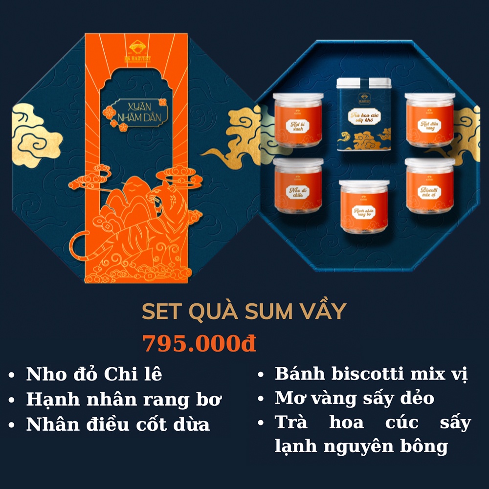 HỘP QUÀ TẾT 2022 - SET Quà Tết 2022 Cao Cấp DK Harvest ( Tặng kèm túi giấy sang trọng) - Giỏ Quà Tết Đẹp | BigBuy360 - bigbuy360.vn