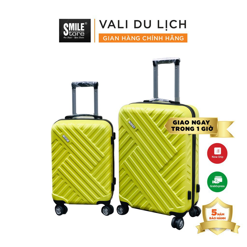 Vali Du Lịch VSMS833VANG Vali Chống Va Đập Chống Trầy Xước Màu Sắc Thời Trang Nhựa Cao Cấp Khóa Số An Toàn (Size 20-24)