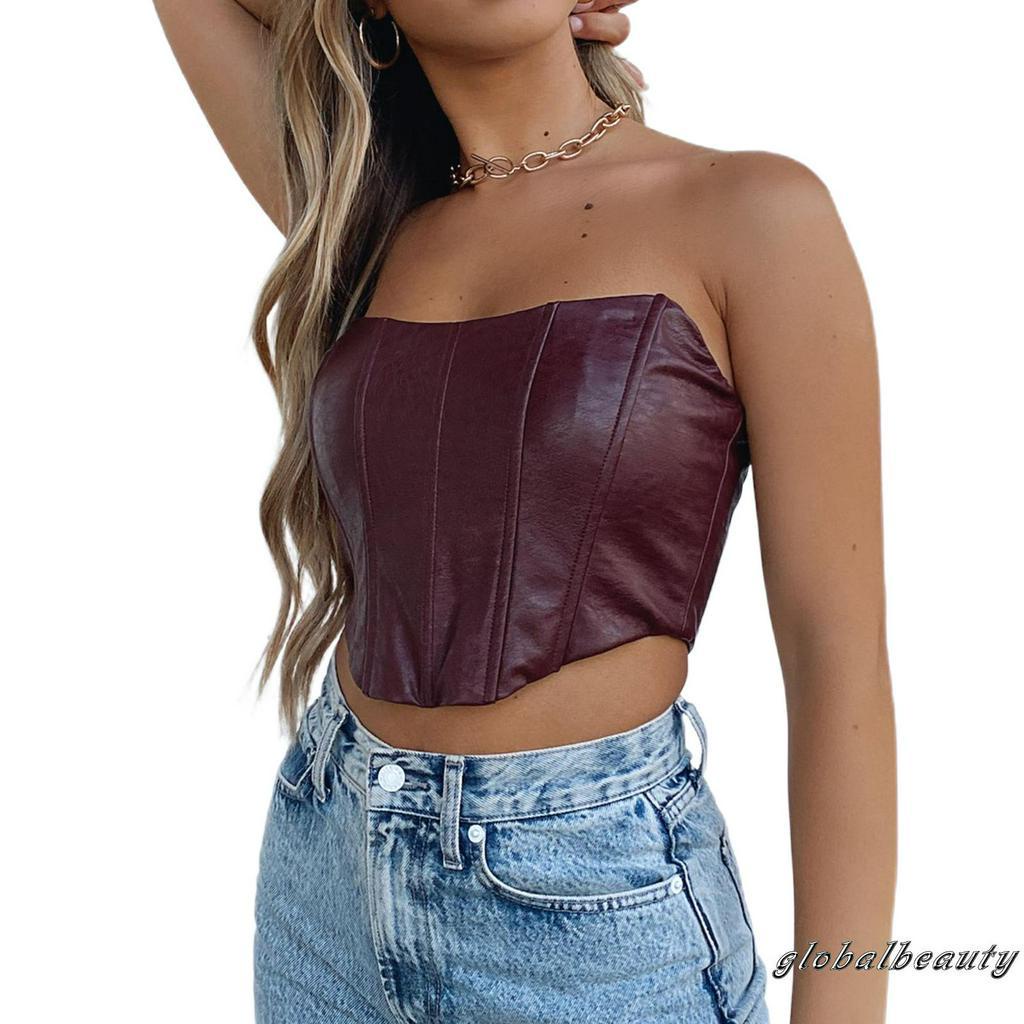 Áo Ống Bằng Da Pu Phong Cách Quyến Rũ Dành Cho Nữ | BigBuy360 - bigbuy360.vn