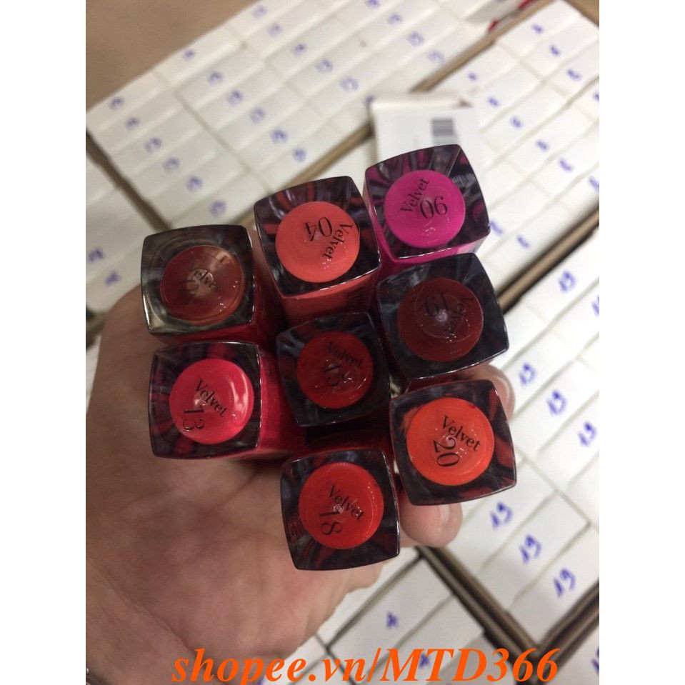 Son Kem Màu 20 Cam Đỏ Bourjois Rouge Edition Velvet Chính Hãng.