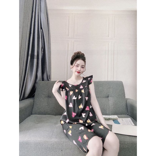 Bộ Pijama lửng cánh tiên lụa Latin