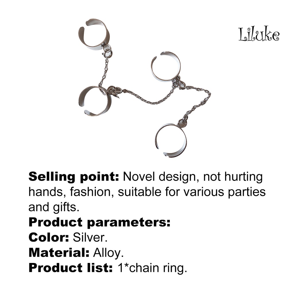 Nhẫn Hợp Kim Đính Đá Nhiều Lớp Phong Cách Hip Hop Thời Trang Cho Nữ