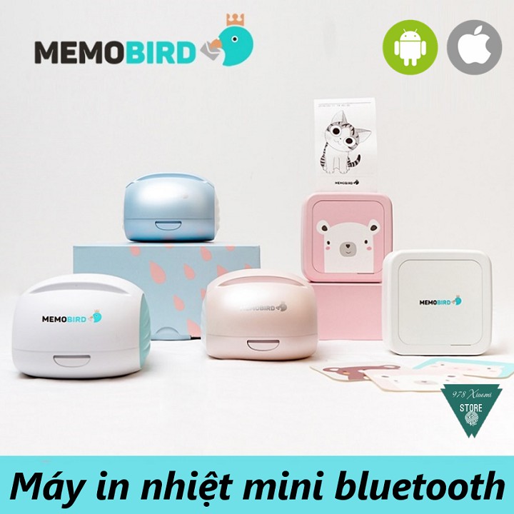 Máy in ảnh nhiệt mini Memobird G2 kết nối Bluetooth - Máy in nhiệt cầm tay Memobird GT1