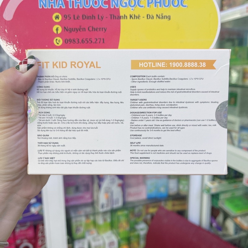 FIT KID ROYAL - Men vi sinh bổ sung cho trẻ biếng ăn,hay ốm vặt,trẻ kém hấp thu - 100% chính hãng
