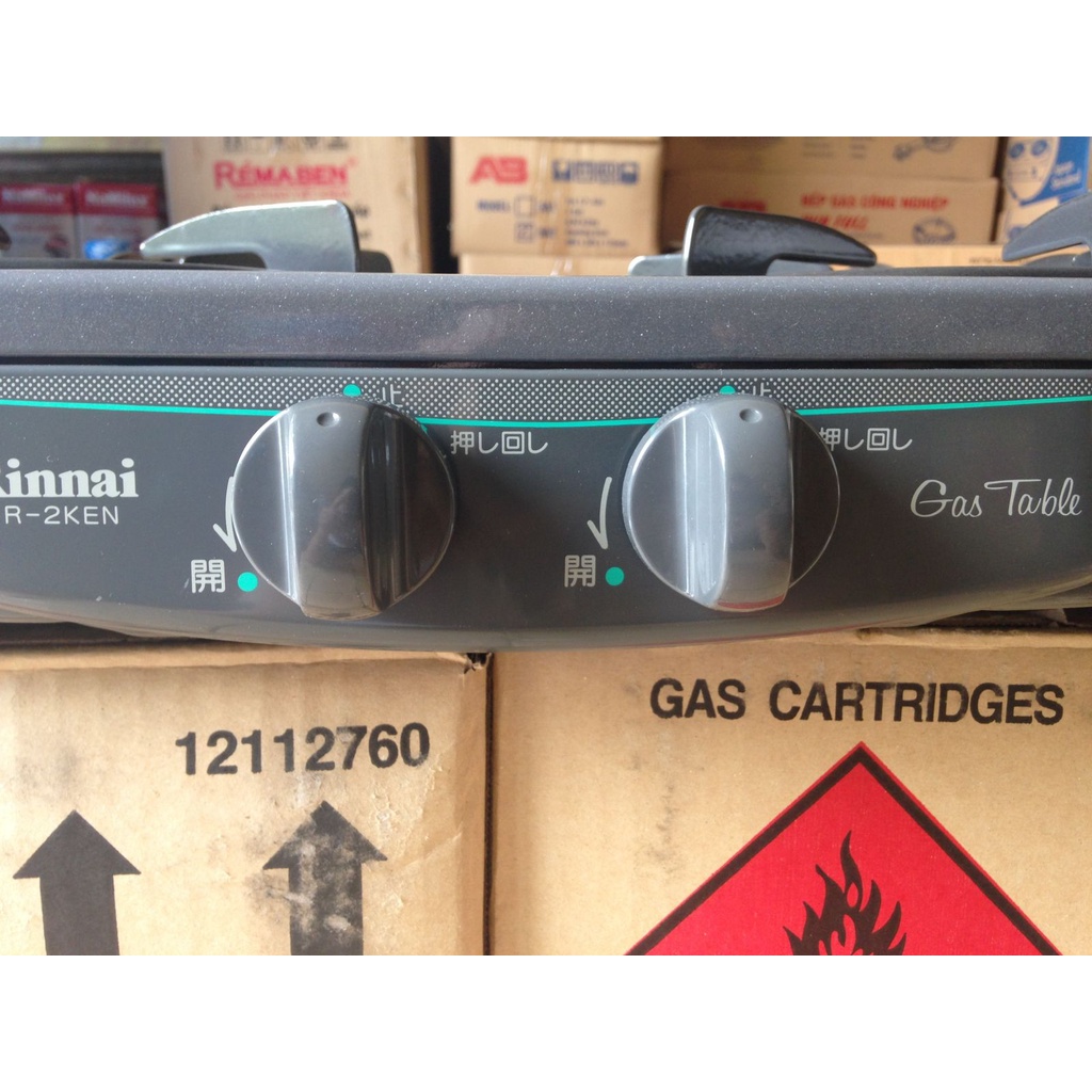 Bếp gas đôi Rinnai R-2KEN ✅ Nhập khẩu Nhật Bản, Mặt men không rỉ cao cấp, Bảo Hành 2 Năm