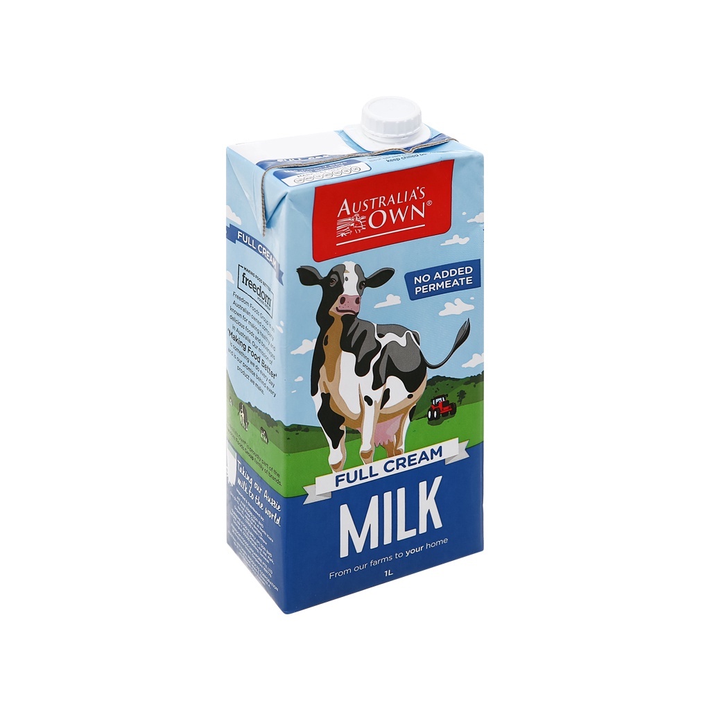 [Q. Bình Thạnh] 1 Thùng Australia's Own Sữa Tươi tiệt trùng Úc Nguyên Kem 1L - Date 08.2022