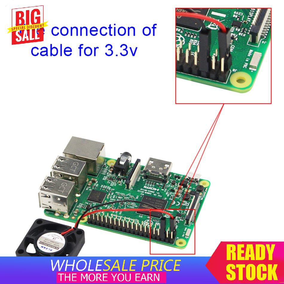 Quạt Làm Mát 5v 3.3v Cho Raspberry Pi 4 B / 3b + / 3b / 2b / B + Cpu