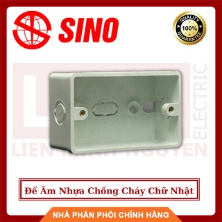 (Combo 5) SINO Đế Âm Nhựa Chống Cháy Chữ Nhật S2157 - Hàng Việt Nam, Chất Lượng Cao
