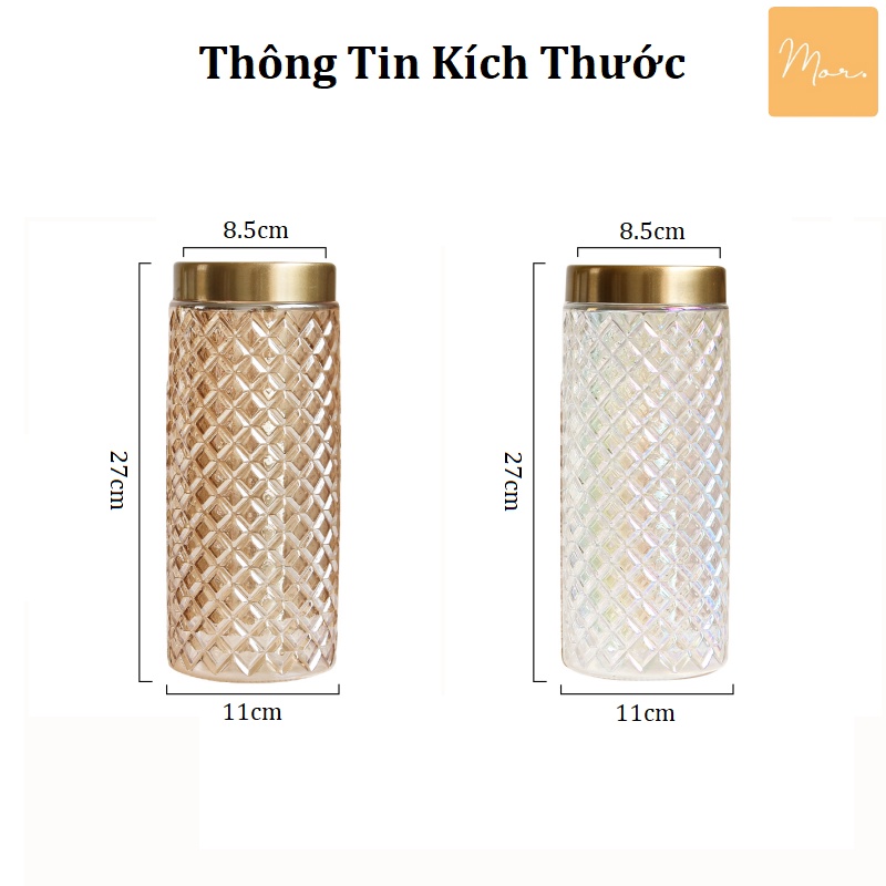 Lọ hoa thủy tinh phong cách Bắc Âu - L07