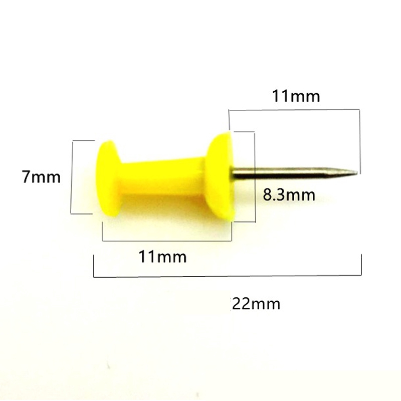 Set 100 chiếc đinh ghim bằng nhựa đầu hình tròn chuyên dùng để hỗ trợ trang trí tranh thủ công