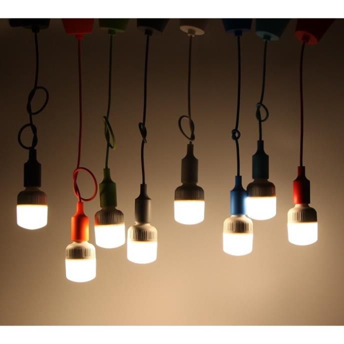 Bộ 8 dây đèn thả trang trí bóng led búp trụ 18w