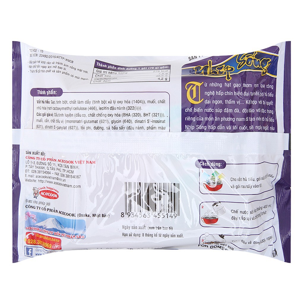 Hủ tiếu Nam Vang Nhịp Sống gói 70g - quoctruongshop