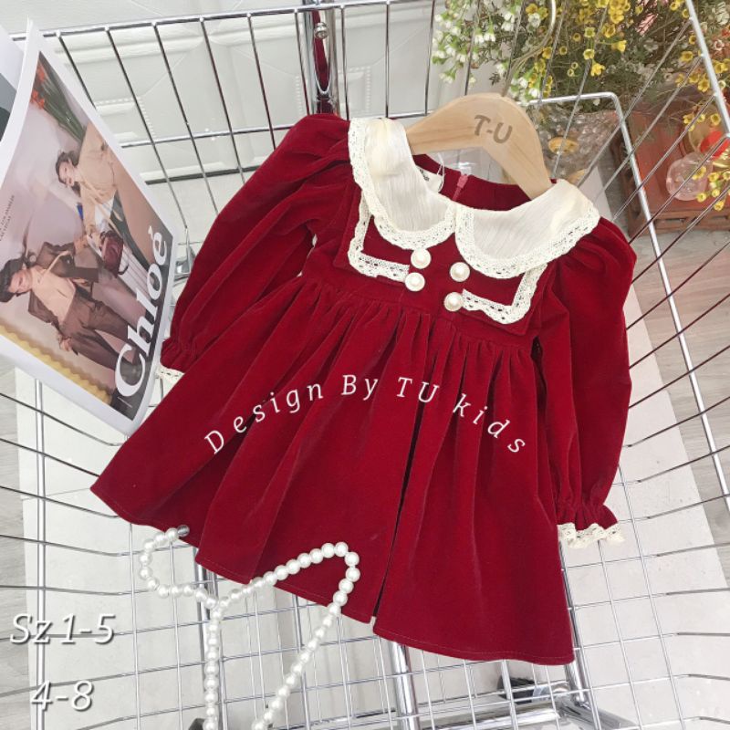 Váy  nhung  sz 8-20kg