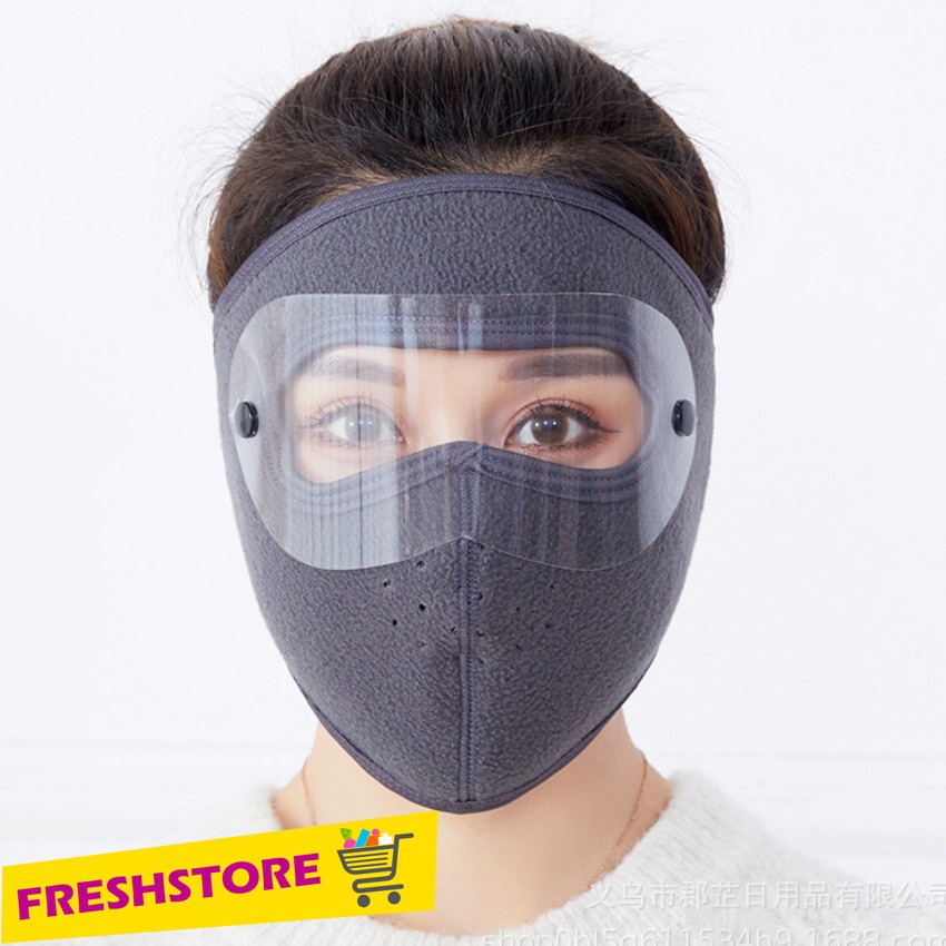 Khẩu Trang Ninja Nin Ja Nam Nữ Vải Nỉ Che Kín Mặt Mắt Chống Bụi Chống Nắng Chống Rét Có Kính KTN01KHNX - Freshstore | BigBuy360 - bigbuy360.vn