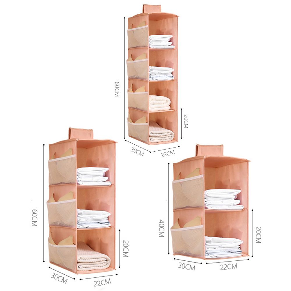 Túi đựng đồ treo tủ quần áo 4 tầng xen kẽ nhỏ gọn có thể gập lại sắp xếp gọn gàng cho nhà ở