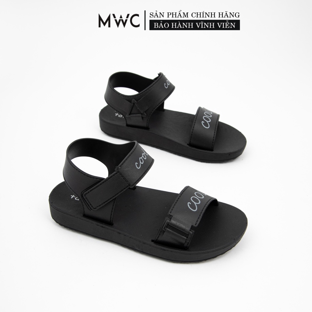 GIÀY SANDAL NỮ MWC - SANDAL QUAI NGANG THỜI TRANG - SANDAL PHỐI CHỮ CAO SU DẺO - NUSD- 2833