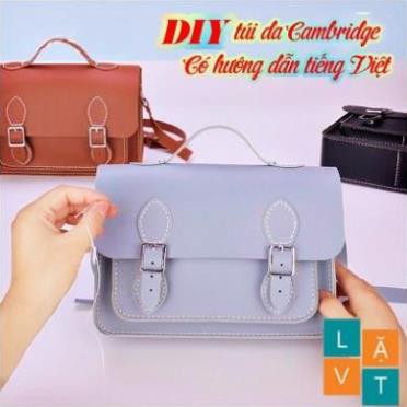 Có Video Hướng Dẫn tự làm Túi Da Cambridge đeo chéo - Túi Da Handmade, Túi Da tự may - Mẫu hot 2021