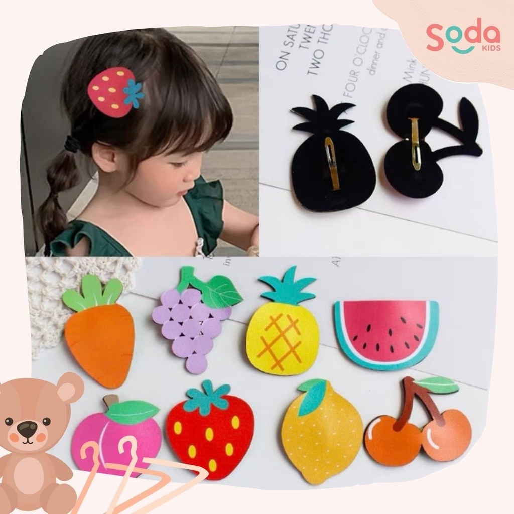 Kẹp tóc hoa quả dễ thương cho bé gái