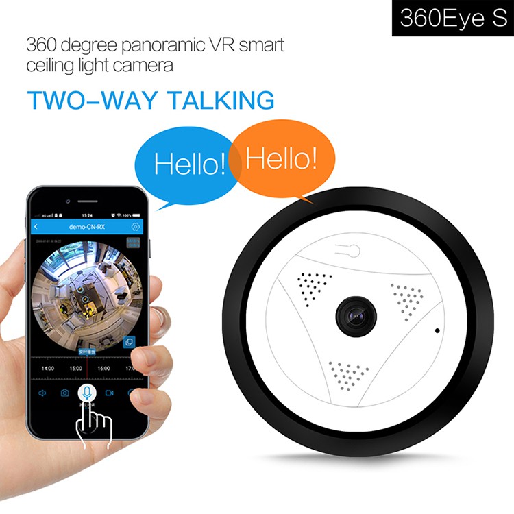 Camera VR IP Wifi 360Eyes 2.0Mp góc rộng 360° - Hàng Chính Hãng