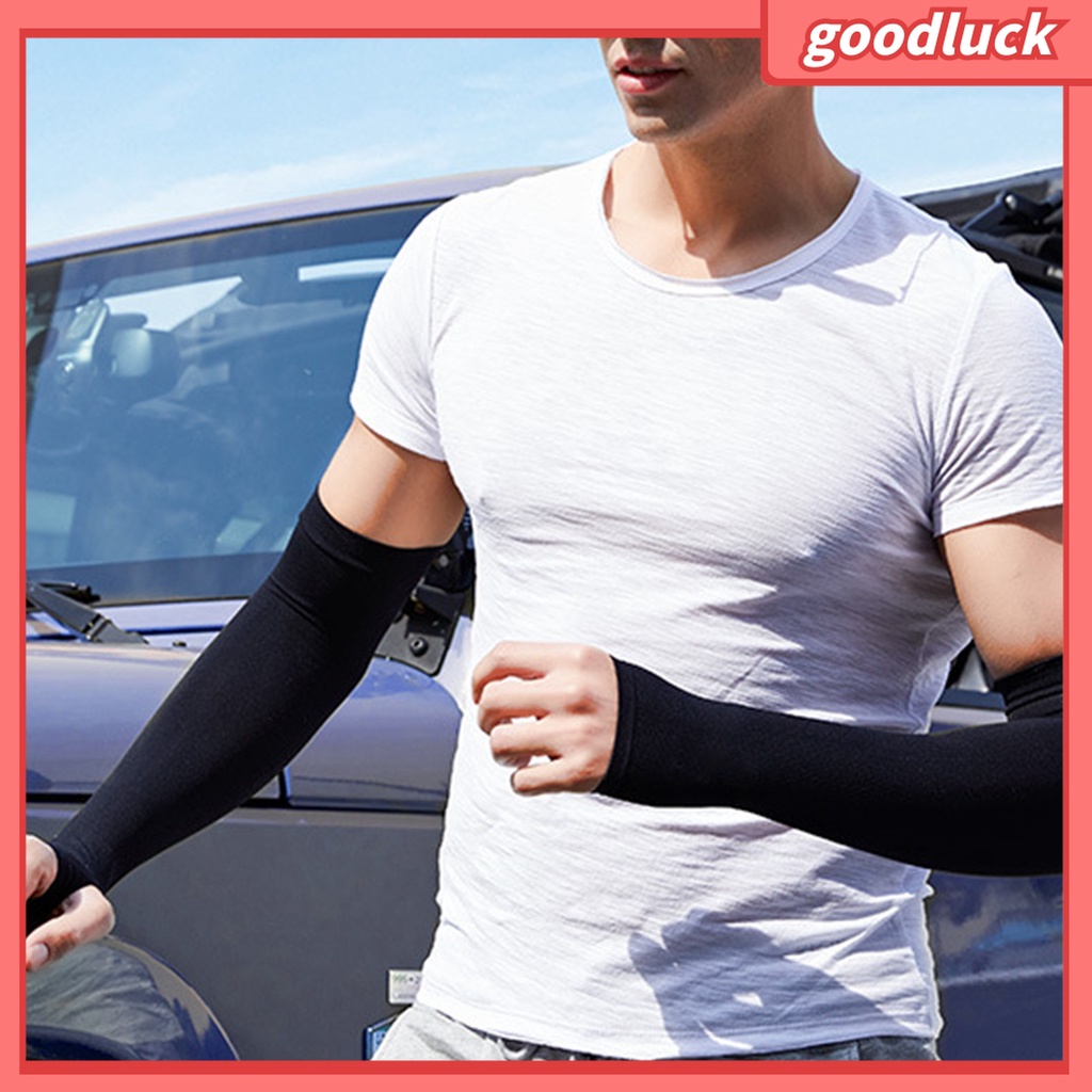 1 Đôi Găng Tay Chống Nắng / Tia UV Ôm Dáng Màu Trơn