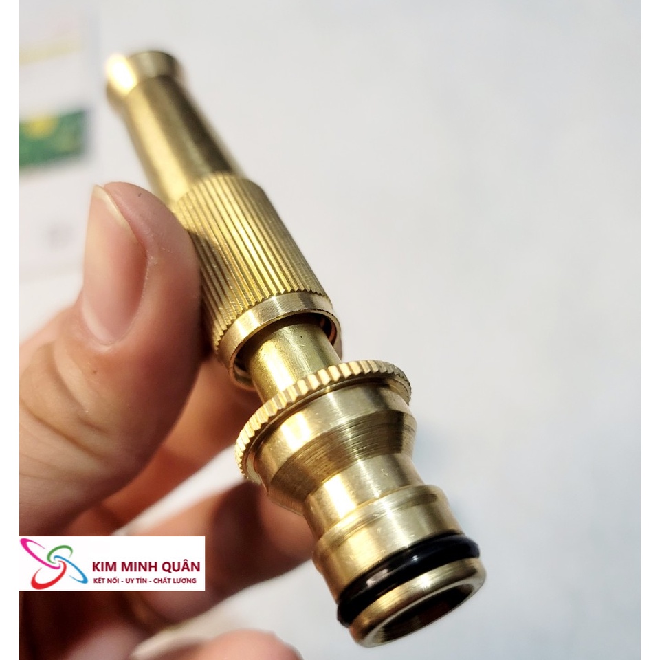 Súng Phun Nước 1 Tia Bằng Đồng + Đầu Nối Đuôi Chuột + Cổ Dê M0017,M0018 CMART