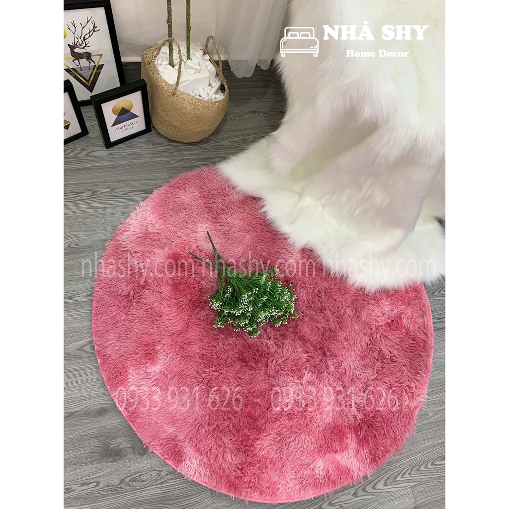 Thảm Lông Hình Tròn Chụp Hình Quần Áo - Đầm Váy - Mỹ phẩm [Nhiều size] [Nhiều màu] | BigBuy360 - bigbuy360.vn