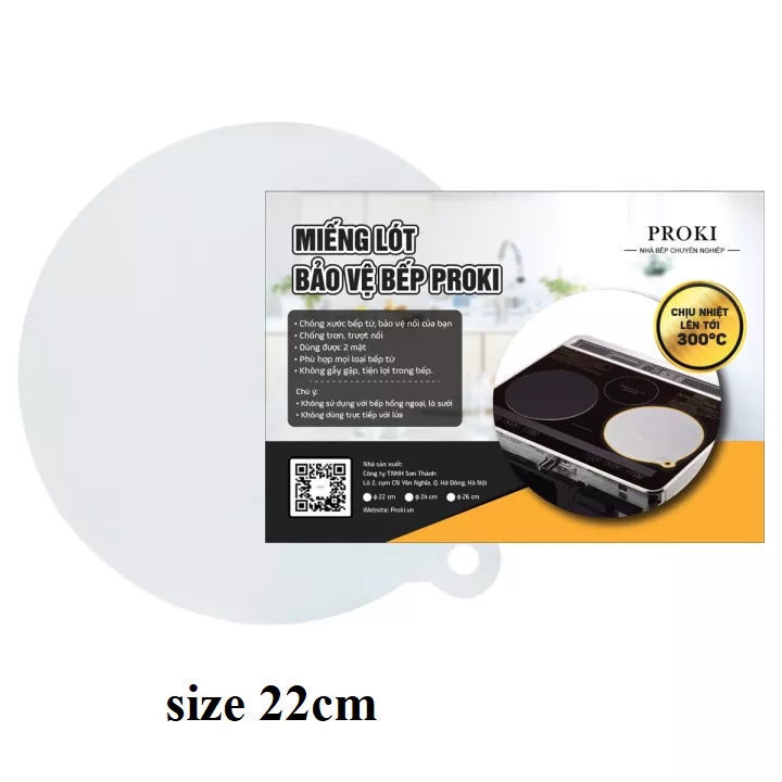 Miếng lót bếp từ silicone Proki cao cấp, chuyển nhiệt tốt, chống trầy xước, chống cháy nồi, tiết kiệm điện