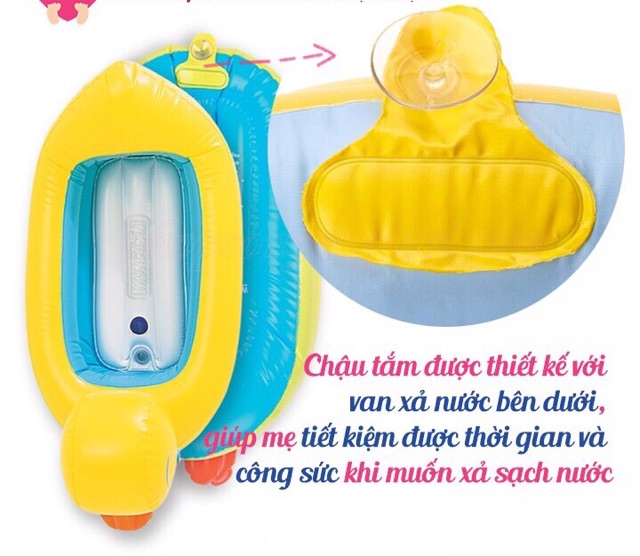 Chậu tắm phao vịt vàng Munchkin