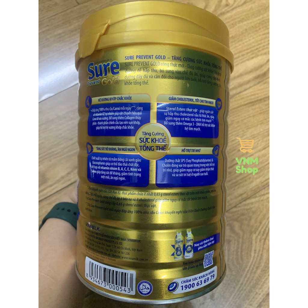 [Date 2023] Bộ 2 sản phẩm SỮA BỘT VINAMILK SURE PREVENT GOLD 900G