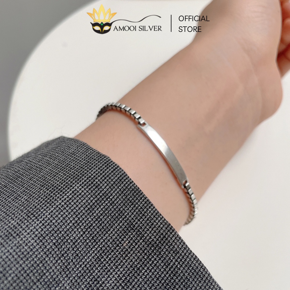 Lắc tay bạc S925 thanh ngang - Amooi Silver AT72
