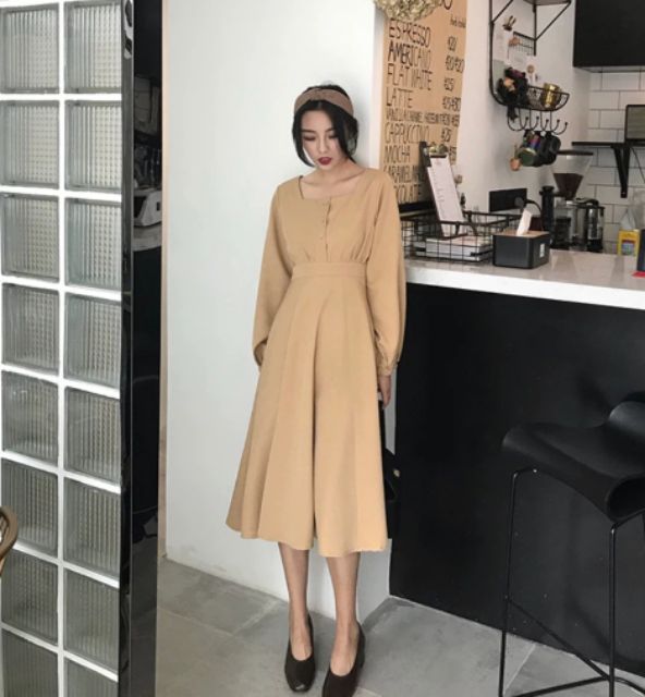 (CÓ SẴN) ĐẦM ULZZANG TAY DÀI - ĐẦM VINTAGE -VẢI ĐẸP LẮM NHA | BigBuy360 - bigbuy360.vn