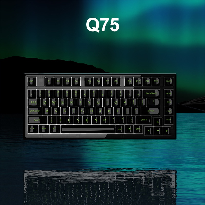 Bàn phím cơ FL-Esports Q75 Transparent PRO I Hotswap I Bluetooth I Wireless 2.4Ghz I Type C I 3 Mode chính hãng