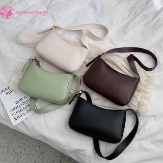 Túi Xách Nữ Da Pu Màu Trơn Phong Cách Retro Thời Trang