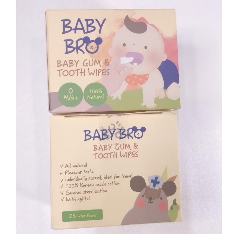 Gạc Tơ Lưỡi Hàn Quốc BABY BRO Vệ Sinh Răng Miệng Trẻ Em