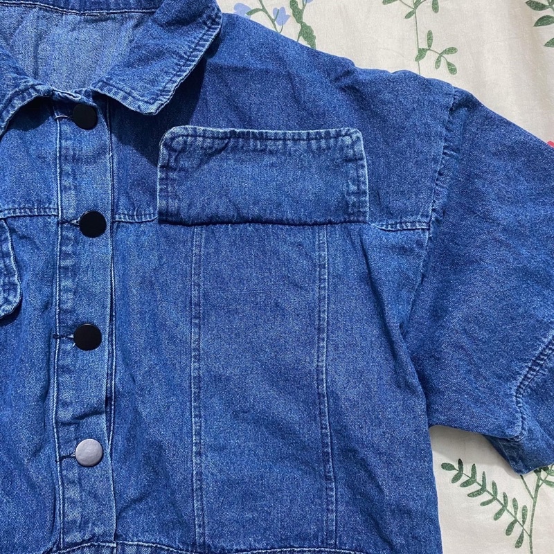 Crop Top Denim Shirt