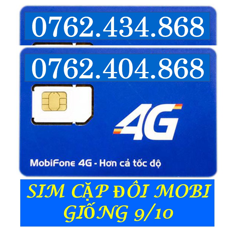 💎 Sim mobi sim cặp đôi giống 9/10 số