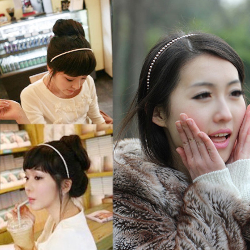 Băng đô chuỗi hạt ngọc trai phong cách Hàn Quốc