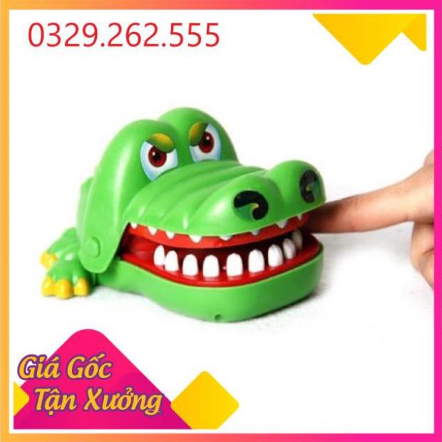 (Sale Khủng)  Đồ chơi cá sấu khám răng giảm stress cực vui nhộn cá sấu sập hộp to