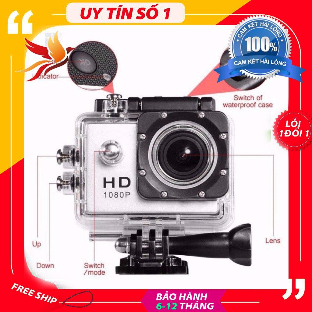 [CHÍNH HÃNG] CAMERA HÀNH TRÌNH XE MÁY SPORT A9 1 ĐỔI 1