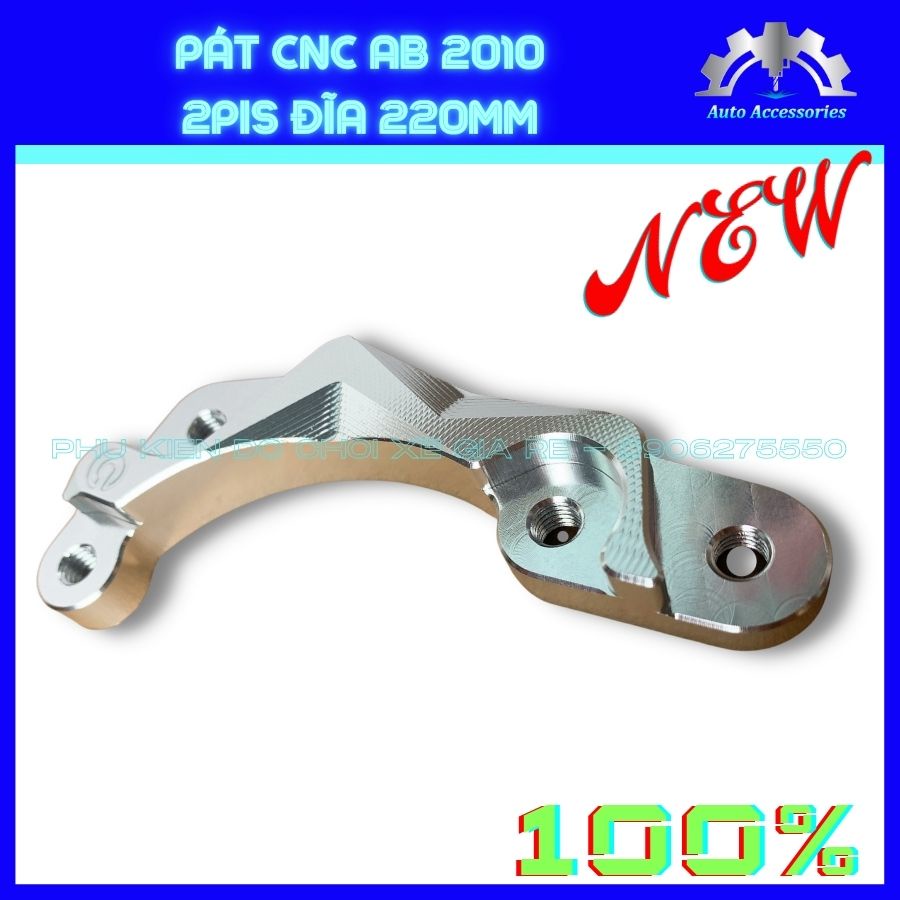 PÁT CNC - Pát Trước xe AB 2010 Airbalde 2010 gắn Heo Dầu Brcmbe Nissin Adelin Frando 2piston đối xứng, đi đĩa size 220mm
