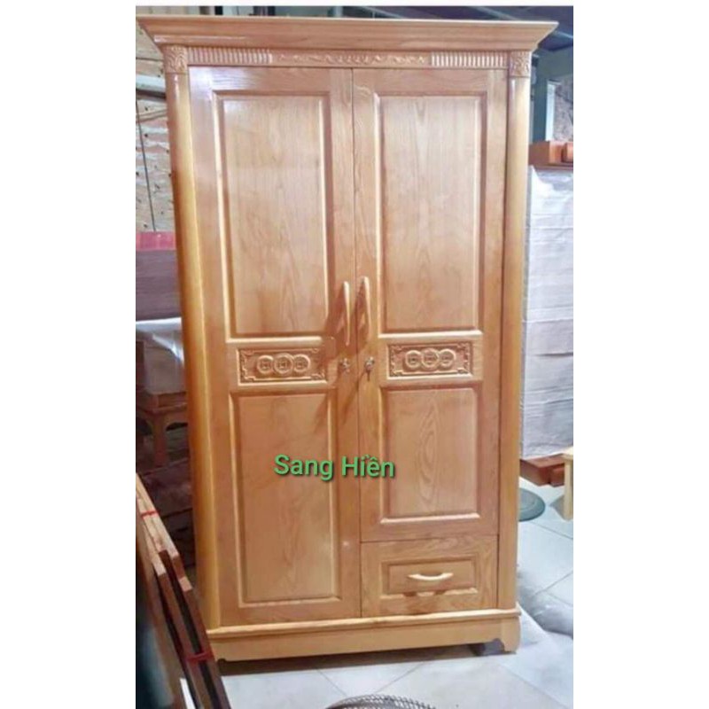 Tủ Áo 2 Cánh Bằng Gỗ Tự Nhiên Hoàn Toàn
