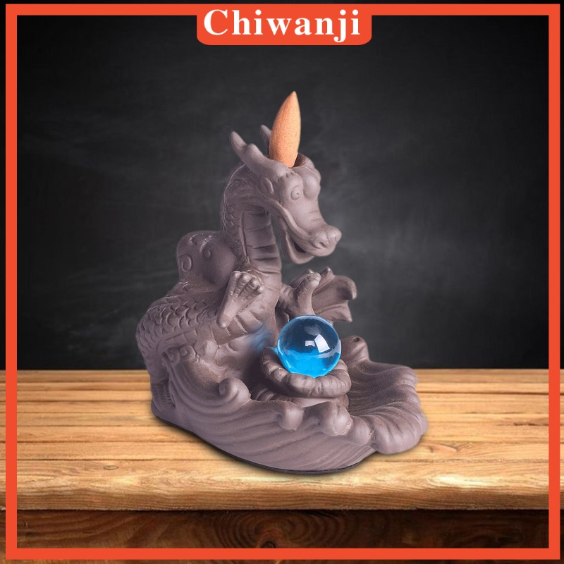 [CHIWANJI] Incense Burner Waterfall Backflow Cone Censer Home Teahouse Temple Decor