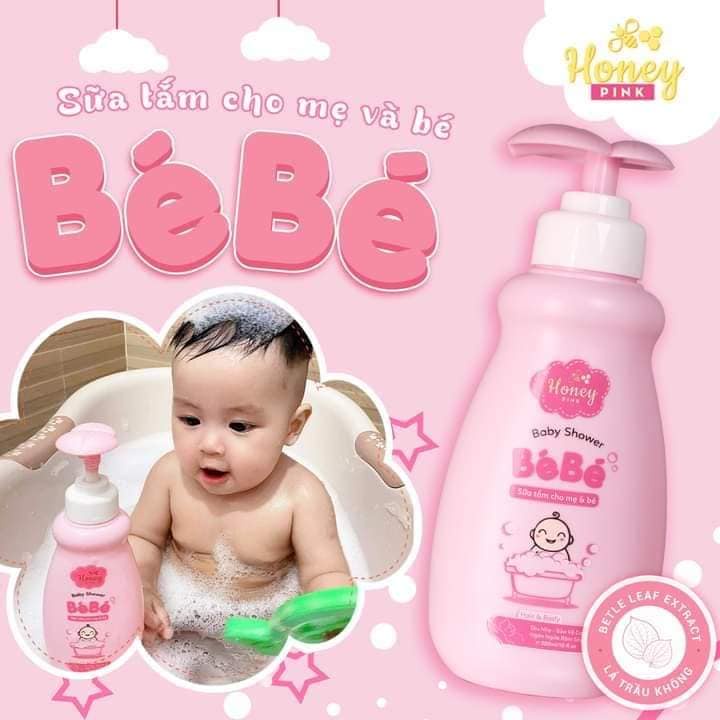 SỮA TẮM VÀ GỘI CHO BÉ BEBE HONEY PINK 300ML CHÍNH HÃNG - 10498