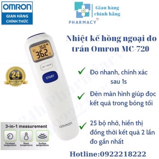 Nhiệt kế hồng ngoại đo trán omron mc 720