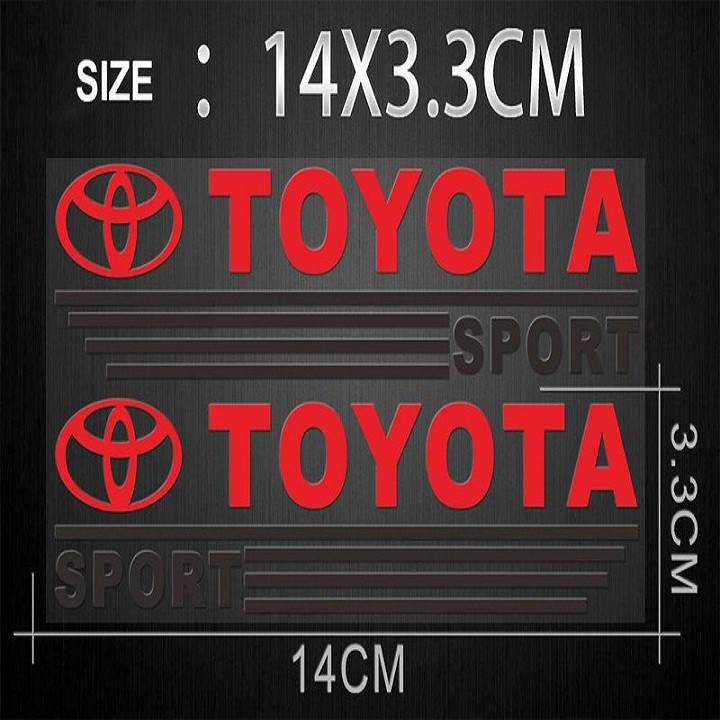 Tem Toyota dán gương chiếu hậu xe ô tô.