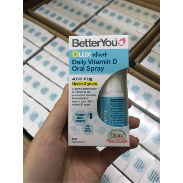 [Mẫu mới] Dlux Infant vitamin D dạng xịt 15ml